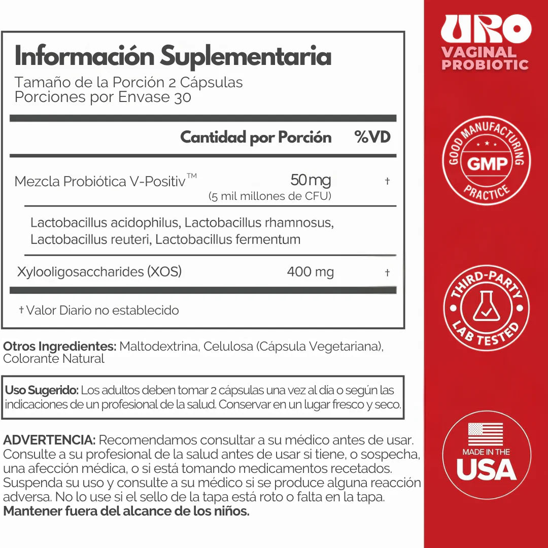 Dí adiós a las infecciones íntimas con URO Probióticos™